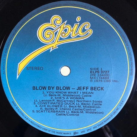 Jeff Beck : Blow By Blow (LP, Album)