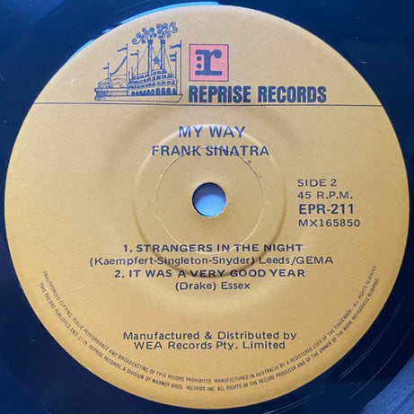 Frank Sinatra : My Way (7", EP, RE)