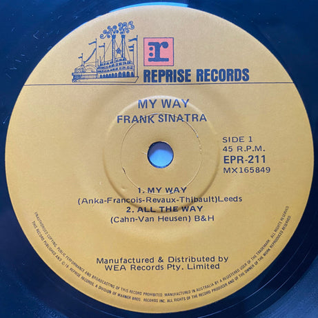 Frank Sinatra : My Way (7", EP, RE)