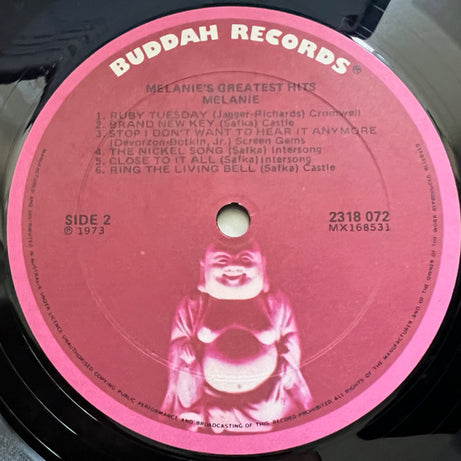 Melanie (2) : Melanie's Greatest Hits (LP, Comp, RE)