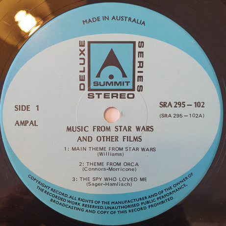 Unknown Artist : Music From Star Wars And Other Films (LP, Comp)