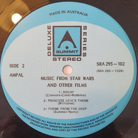 Unknown Artist : Music From Star Wars And Other Films (LP, Comp)