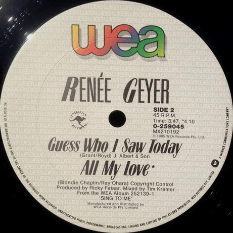 Renee Geyer : All My Love (12")
