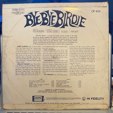 Various : Bye Bye Birdie (LP, Mono)