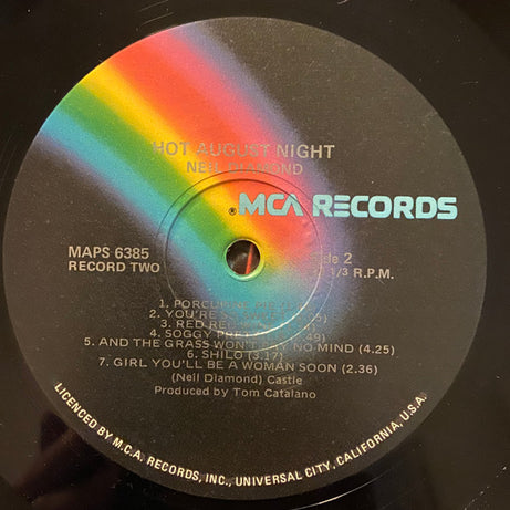 Neil Diamond : Hot August Night (2xLP, RE, Gat)
