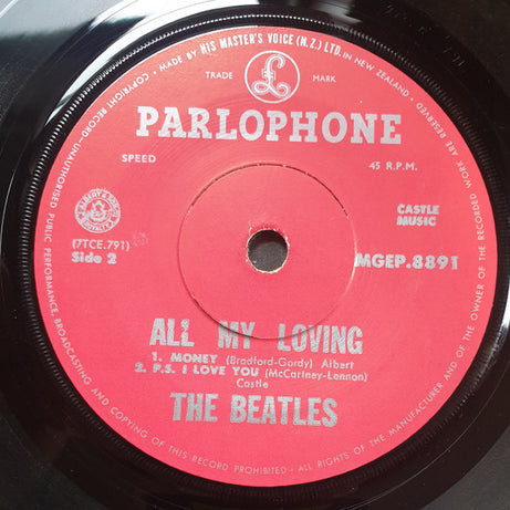 The Beatles : All My Loving (7", EP, Mono)