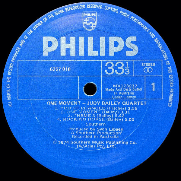 Judy Bailey Quartet : One Moment (LP)