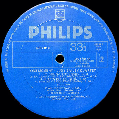 Judy Bailey Quartet : One Moment (LP)