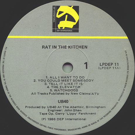 UB40 : Rat In The Kitchen (LP, Album)