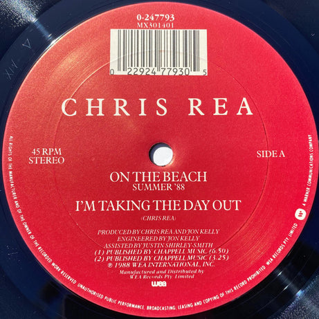 Chris Rea : On The Beach (Summer '88) (12", Single)