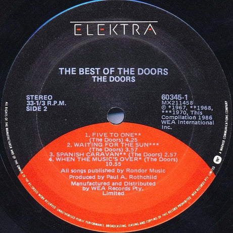 The Doors : The Best Of The Doors (2xLP, Comp, RM)