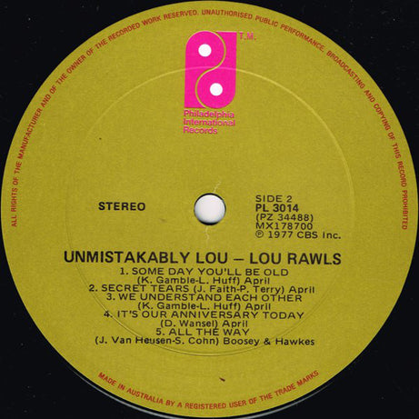Lou Rawls : Unmistakably Lou (LP, Album)