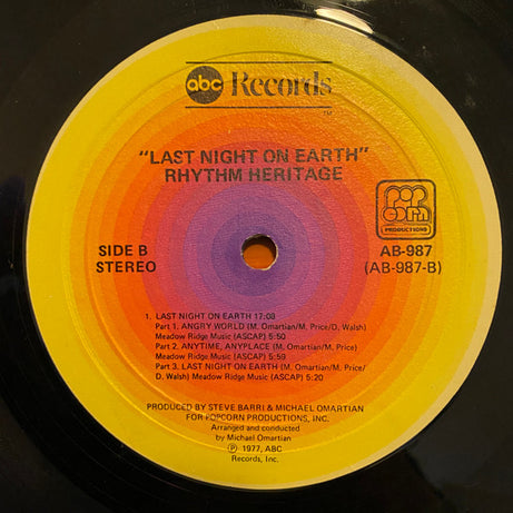 Rhythm Heritage : Last Night On Earth (LP, Album)