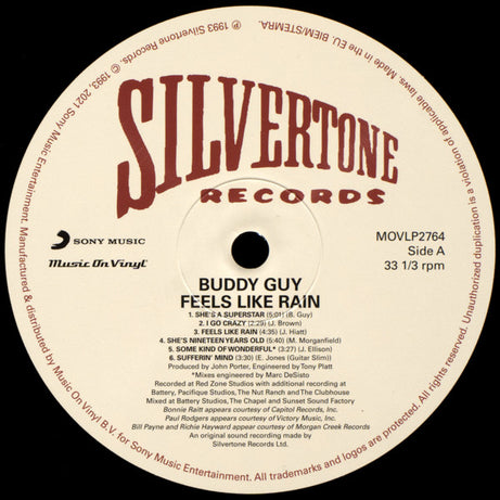 Buddy Guy : Feels Like Rain (LP, Album, RE, RM, 180)