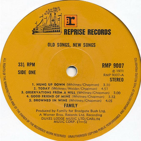 Family (6) : Old Songs, New Songs (LP, Comp)