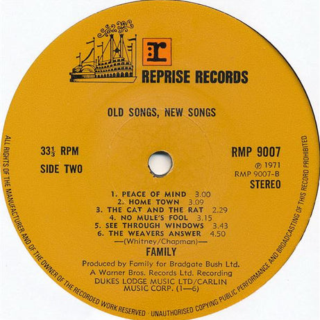 Family (6) : Old Songs, New Songs (LP, Comp)