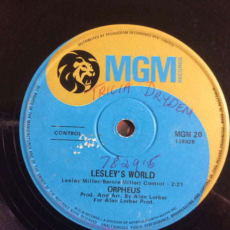 Orpheus (5) : Can't Find the Time (7", Single)