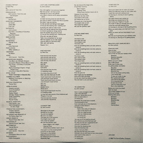 John Lennon & Yoko Ono : Double Fantasy (LP, Album)