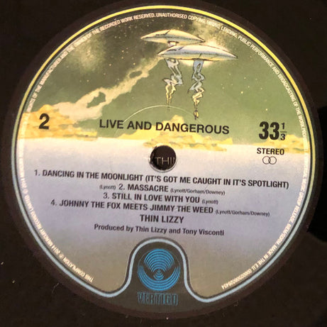 Thin Lizzy : Live And Dangerous (2xLP, Album, RE)