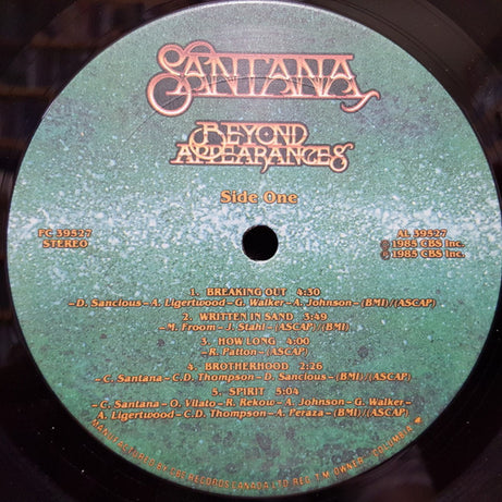 Santana : Beyond Appearances (LP, Album)