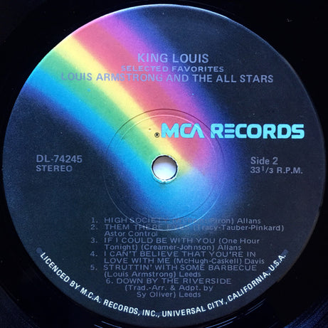 Louis Armstrong And His All-Stars : King Louis (Selected Favorites) (LP, Album, RE)