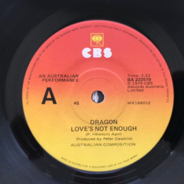 Dragon (5) : Love's Not Enough (7")
