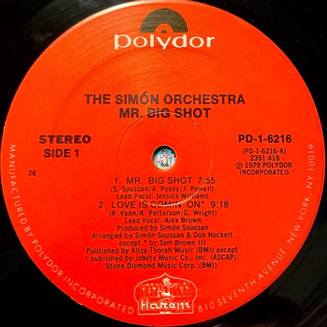The Simon Orchestra : Mr. Big Shot (LP, Album, 26 )