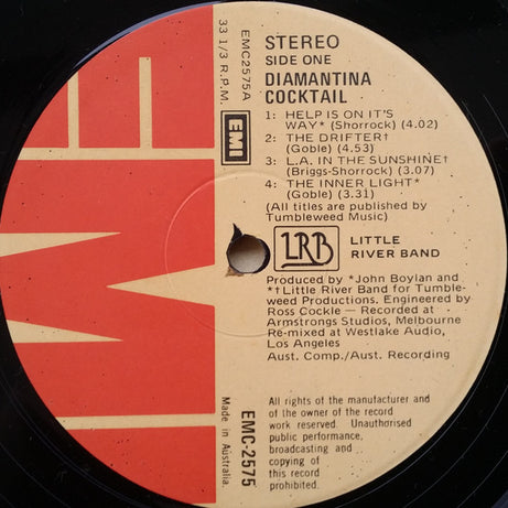 Little River Band : Diamantina Cocktail (LP, Album)
