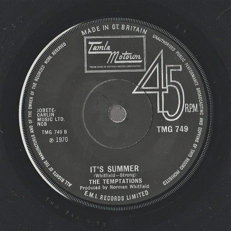 The Temptations : Ball Of Confusion (That's What The World Is Today) (7", Single, Sol)