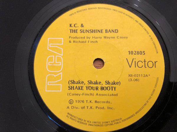 K.C. & The Sunshine Band* : (Shake, Shake, Shake) Shake Your Booty (7", Single, Yel)