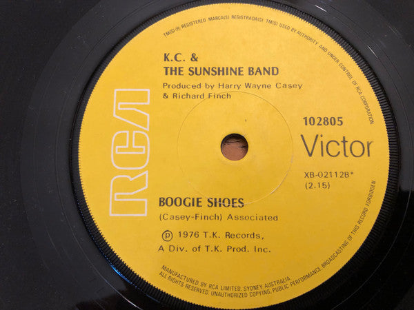 K.C. & The Sunshine Band* : (Shake, Shake, Shake) Shake Your Booty (7", Single, Yel)