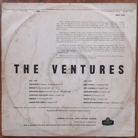 The Ventures : The Ventures (LP, Album, Mono)