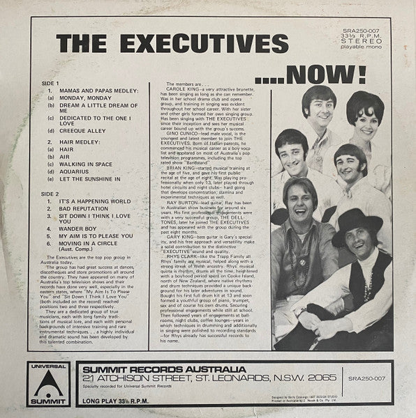 The Executives (3) : ....Now! (LP, Comp, RE)