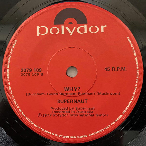 Supernaut (3) : The Kids Are Out Tonight (7")