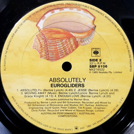 Eurogliders : Absolutely! (LP, Album)