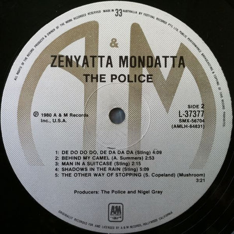 The Police : Zenyatta Mondatta (LP, Album, RP)