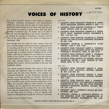 Various : Voices of History (LP)