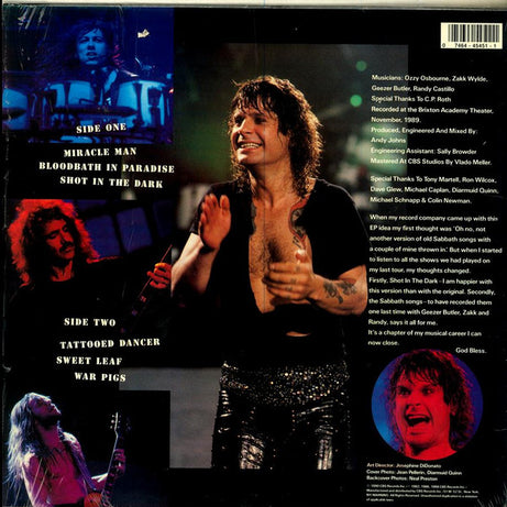Ozzy Osbourne : Just Say Ozzy (12", EP)