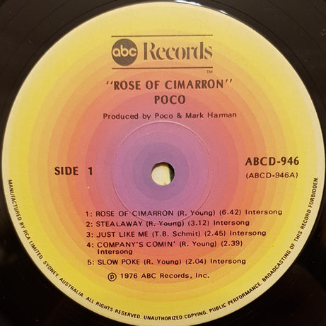 Poco (3) : Rose Of Cimarron (LP, Album)