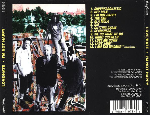 Love/Hate : I'm Not Happy (CD, Album)