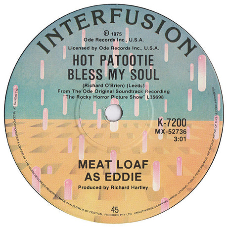 "The Rocky Horror Picture Show" Original Cast : The Time Warp / Hot Patootie Bless My Soul (7", Single, 6th)