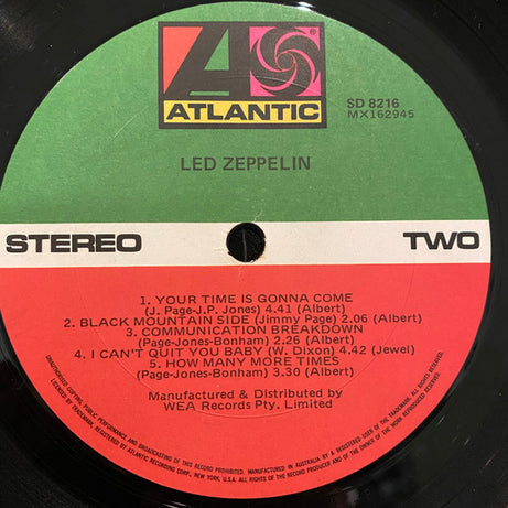 Led Zeppelin : Led Zeppelin (LP, Album, RE, Lam)
