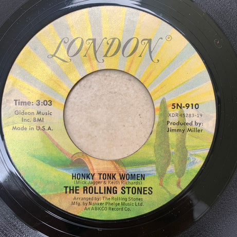 The Rolling Stones : Honky Tonk Women / You Can't Always Get What You Want (7", Single)
