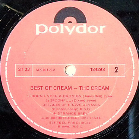 Cream (2) : Best Of Cream (LP, Comp)