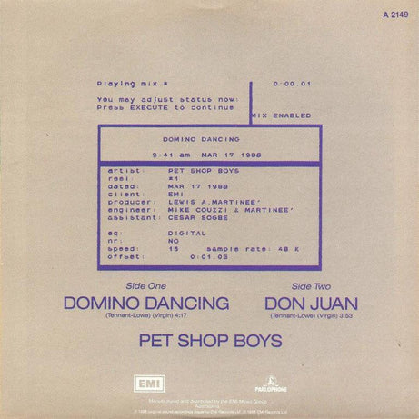 Pet Shop Boys : Domino Dancing (7", Single)