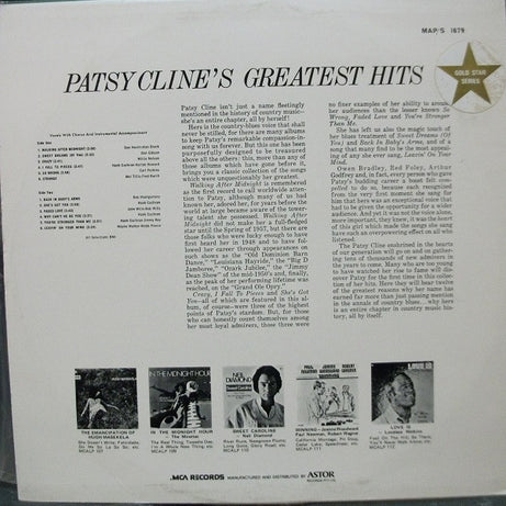 Patsy Cline : Greatest Hits (LP, Comp, RE)