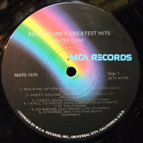 Patsy Cline : Greatest Hits (LP, Comp, RE)
