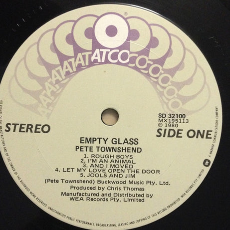 Pete Townshend : Empty Glass (LP, Album)