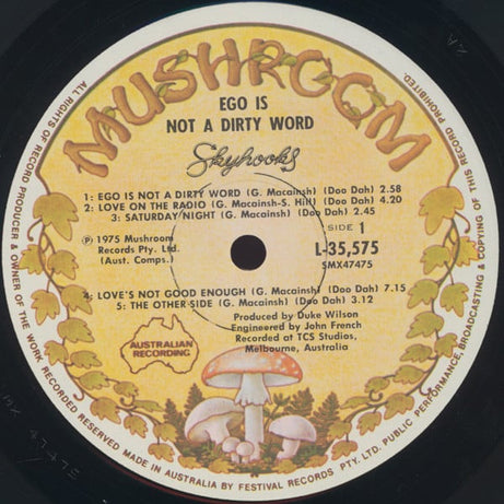 Skyhooks : Ego Is Not A Dirty Word (LP, Album, Gat)