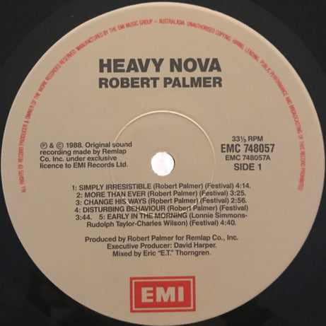 Robert Palmer : Heavy Nova (LP, Album)
